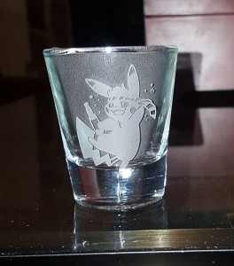 Drunk Pikachu, shot glass